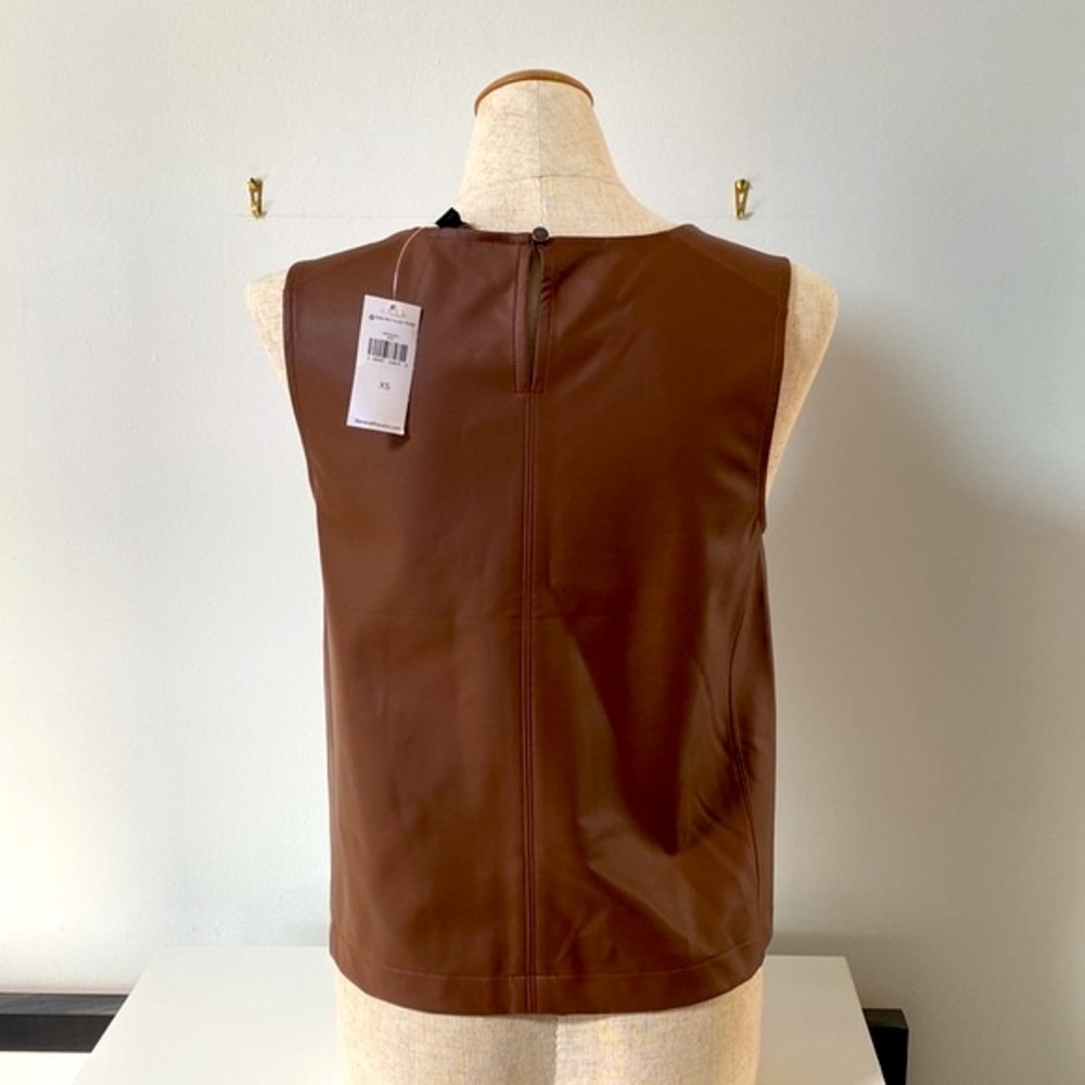 NWT! Banana Republic Faux Leather Top - Picture 3 of 6